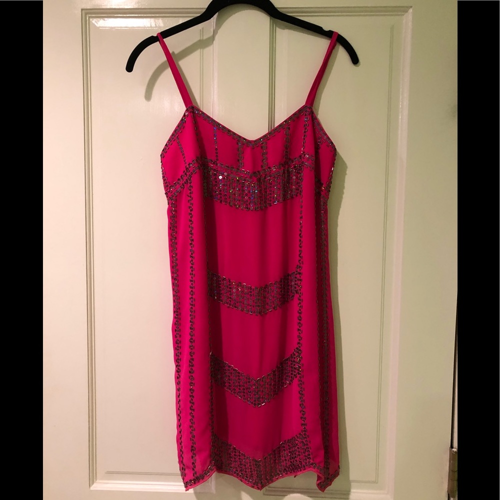 Hot pink party dress